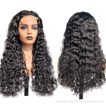 wholesale wigs 100% human hair Brazilian 4*4 closure water wave human hair wig lace front glueless wigs for black women